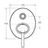 Ovalie Shower Mixer W/ Divertor
