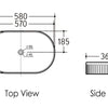 Ripley 580 Oval Basin Gloss White