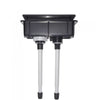Rectangular Gun Metal Flush Buttons