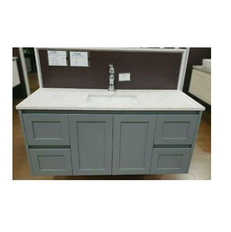 Quinn 1200mm Matte Grey Wall hung vanity