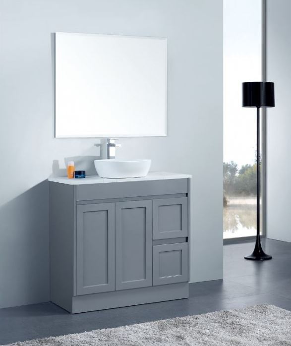 Quinn 900mm Grey Floorstanding Vanity