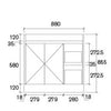 Quinn 900mm Grey Floorstanding Vanity