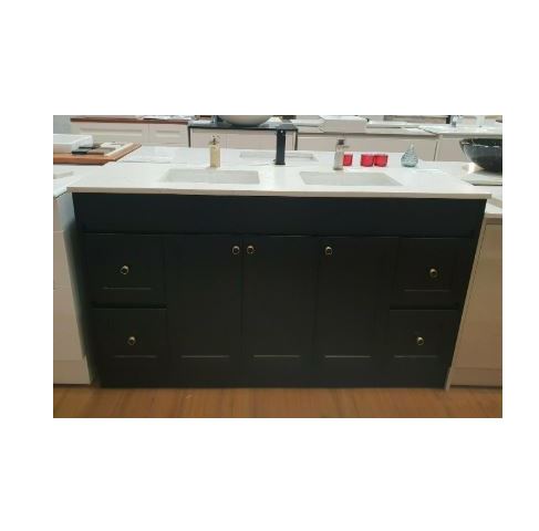 Quinn 1500mm Matte Black Floorstanding Vanity