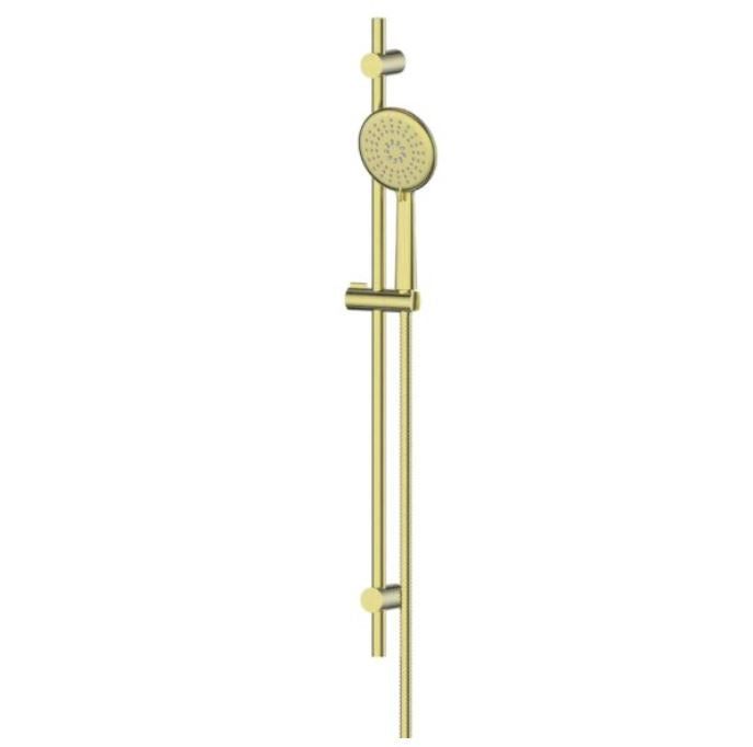 Rocco Adjustable Rail Shower - Brushed Brass