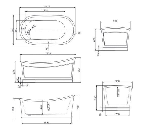 Ritz 1676 White Bath - Bayside Bathroom