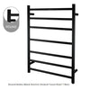 Rondo Black 600 Round 7 Bar Heated Towel Rail