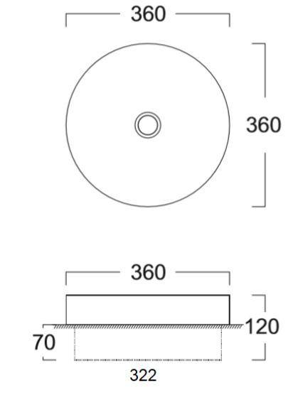 Rondo Matte white Inset Basin - Bayside Bathroom