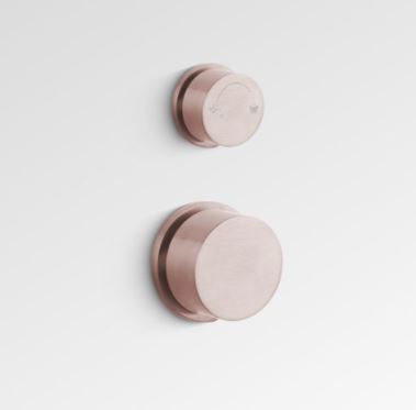 Element Bath/Shower Diverter Mixer - Light Rose Gold