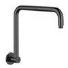 Round Gooseneck Shower Arm- Matte Black