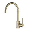Round Mini Gooseneck Sink Mixer- Brushed Bronze
