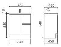 Roxanne 750-1200mm Vanity