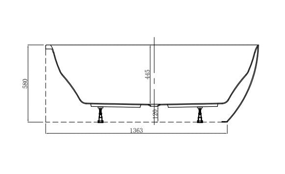 Positano 1600 Corner Freestanding Bath