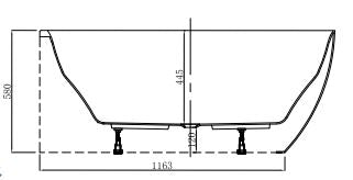 Positano 1400 Corner Freestanding Bath
