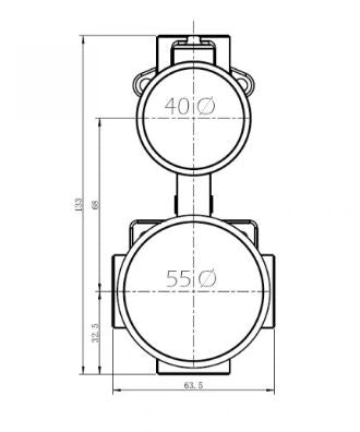 Element Bath/Shower Diverter Mixer - Light Rose Gold