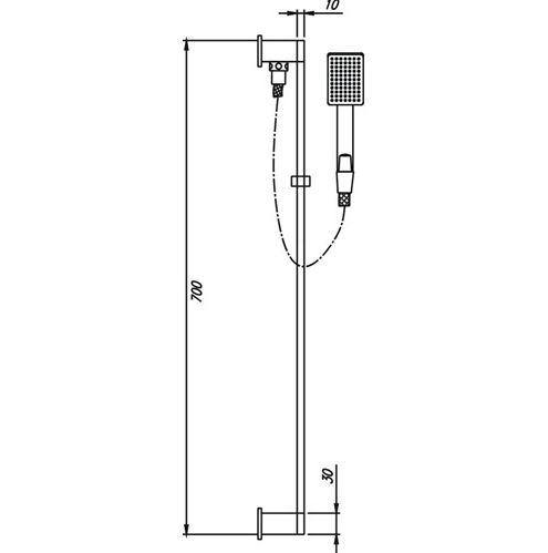 Elegant Hand Shower On Rail - Bayside Bathroom