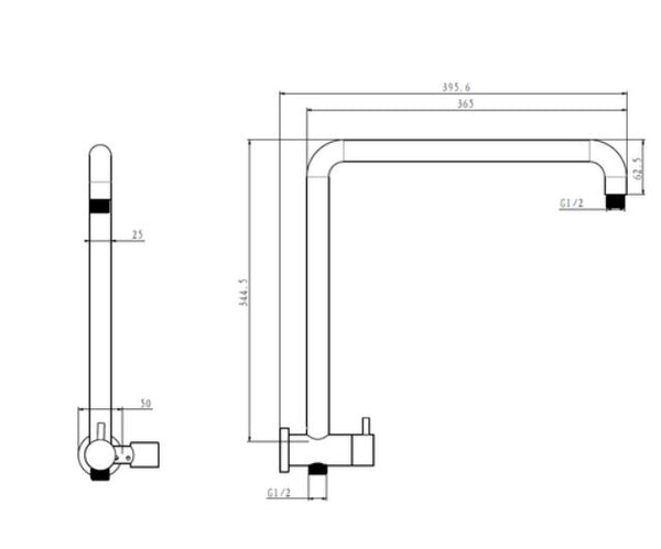 Gillian Mini Twin Shower Set- Brushed Nickel