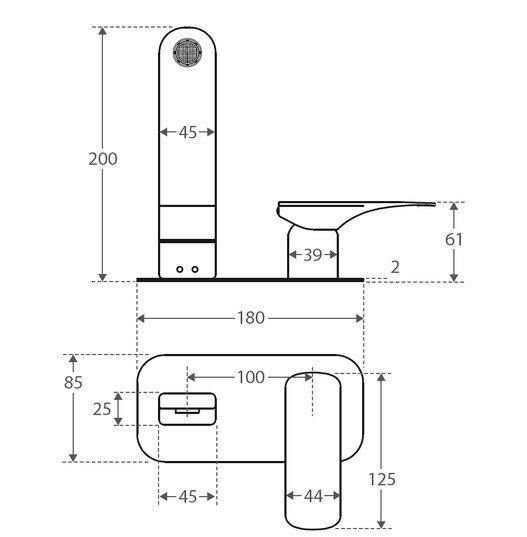 Luciana Wall Mixer With Spout - Bayside Bathroom