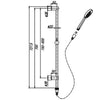 Rondo Hand Shower On Rail - Bayside Bathroom