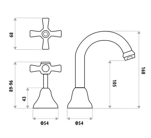 Design Basin Set - Chrome