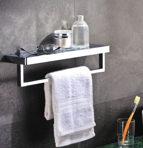 Eneo Chrome Shelf With Towel Rail