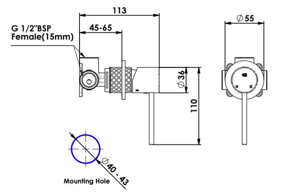 Textura Shower Mixer - Brushed Nickel