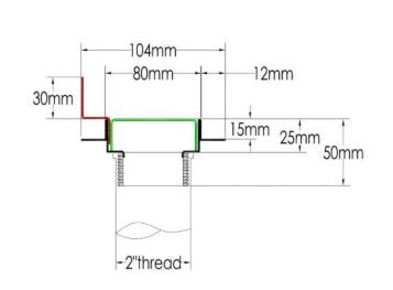 Square slotted 1100mm Shower Grate