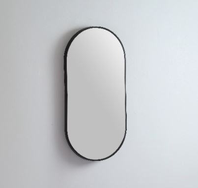 Oval 460 x 1210 Framed Mirror