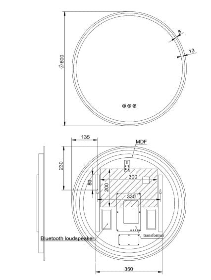 Remer Sphere Round 600 LED Mirror