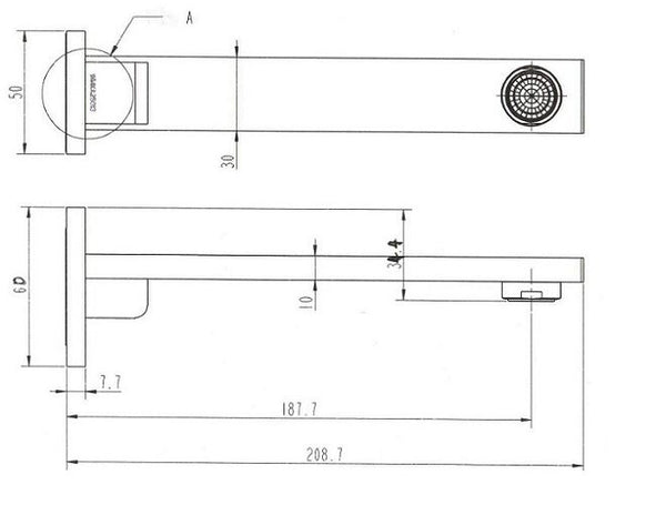 Squan Fixed Bath Spout