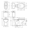 Stella Care Grey Adjustable Link Toilet Suite