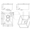 Meir Gunmetal Black 380 sink