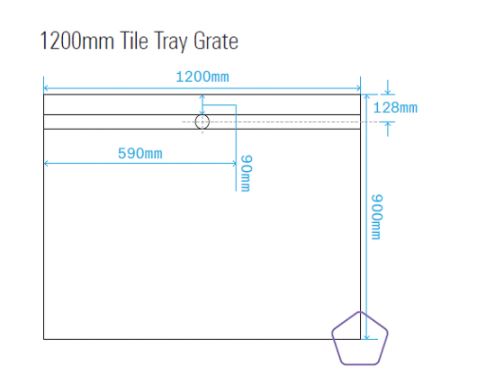 Tile Tray with Tile Insert Grate