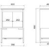 Timber Oak 600mm Vanity