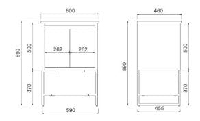 Timber Oak 600mm Vanity