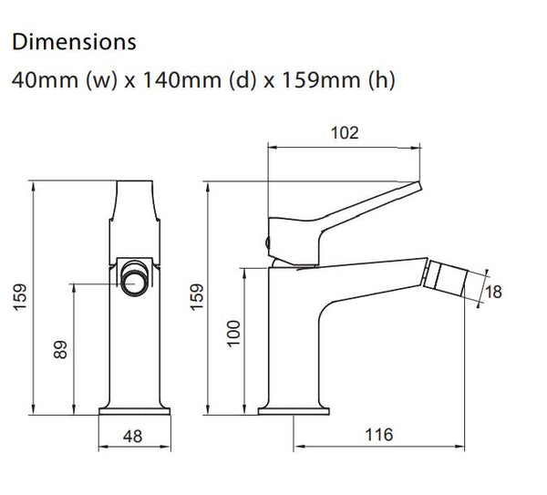 Tweet Bidet Mixer