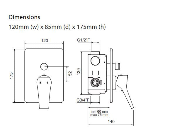 Tweet Wall Mixer with diverter