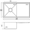 Tilo Q4 810mm sink with drainer