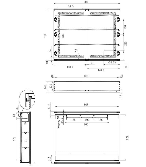 Remer Vera LED Mirror Cabinet