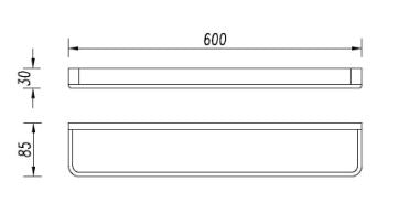 Victor 60cm Single Towel Rail