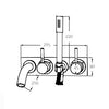 Sussex Voda Bath Mixer System 250mm With Handshower