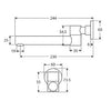 Vola Swivel Spout- Gunmetal