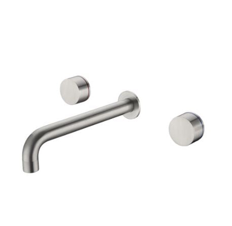 Kara Brushed Nickel Wall Basin Set