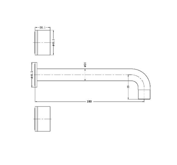 Kara Brushed Nickel Wall Basin Set