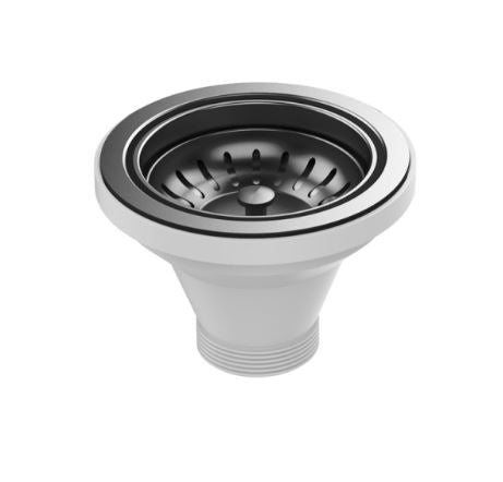 Gunmetal Matte Black Kitchen Fire Clay Sink Basket Waste