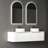 Kelly Matte White 1500mm Curve Vanity