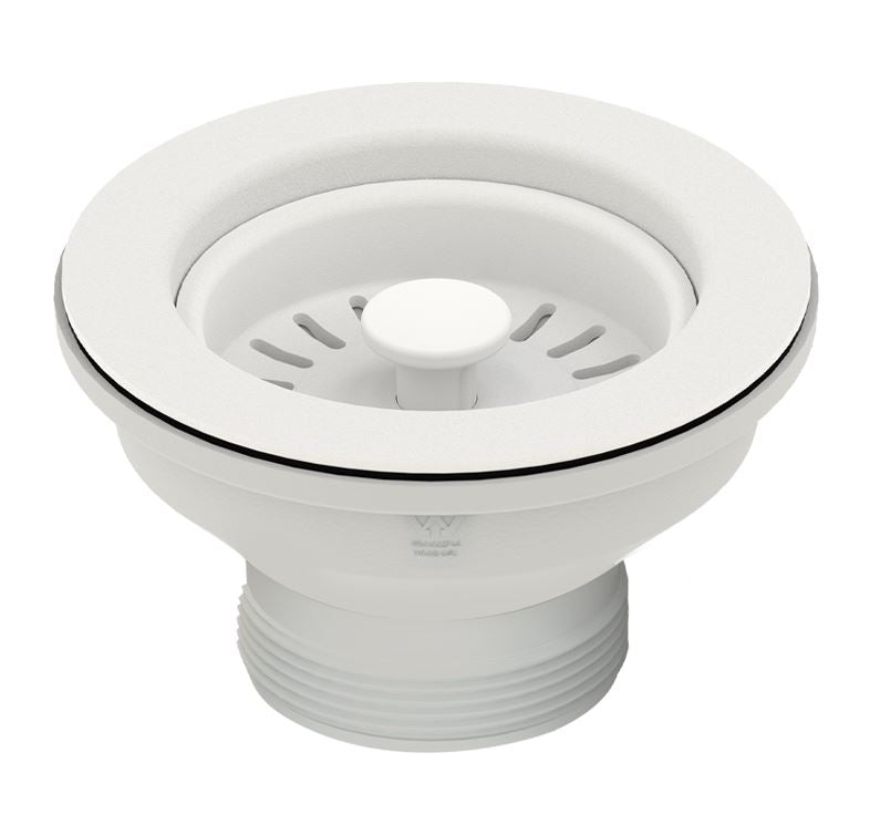 Matte White Kitchen Basket Waste