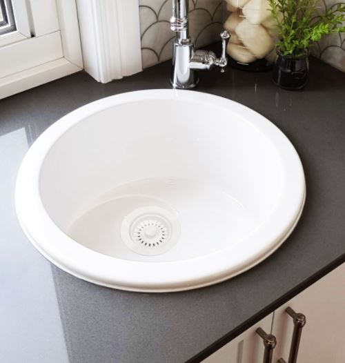 Matte White Kitchen Basket Waste