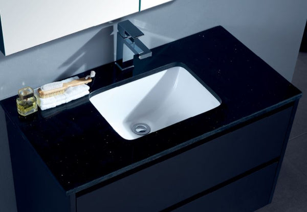 Yoko 600mm-1500mmMatte Black Wall Hung Vanity