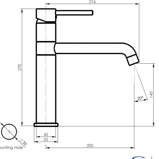 Zeon Swivel Sink Mixer - Chrome