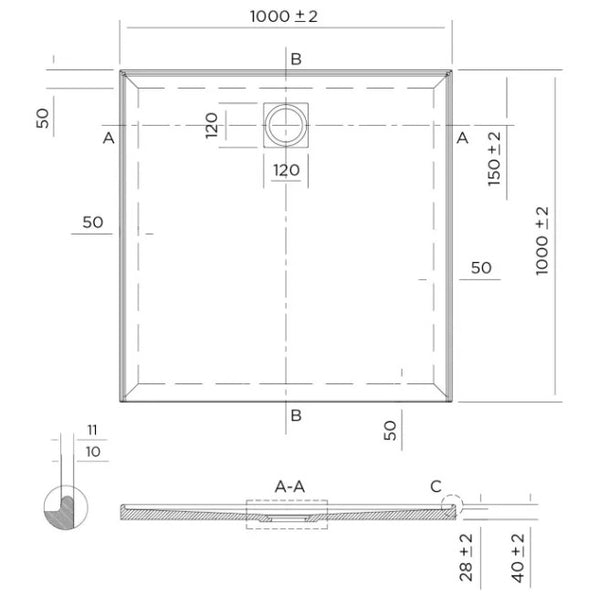 Slim Profile Showerbase